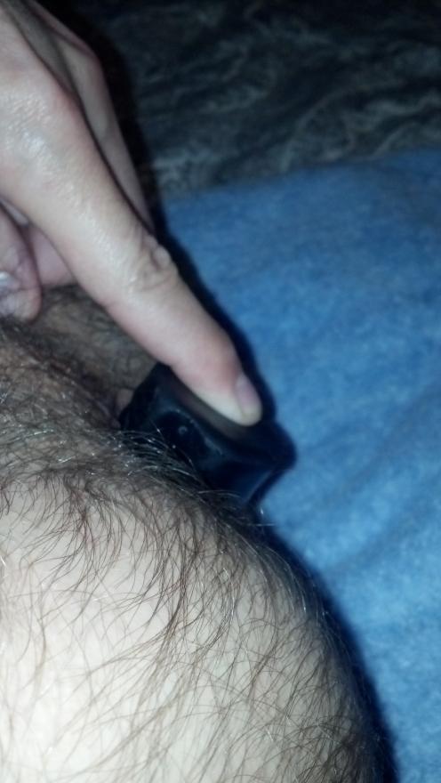 9.5 inches of 10" inside my tight ass. Very fulfilling!  I was so excited as this was MY first BIG dildo!  I flew home from the sex shop, and wore it out for a few hours!!